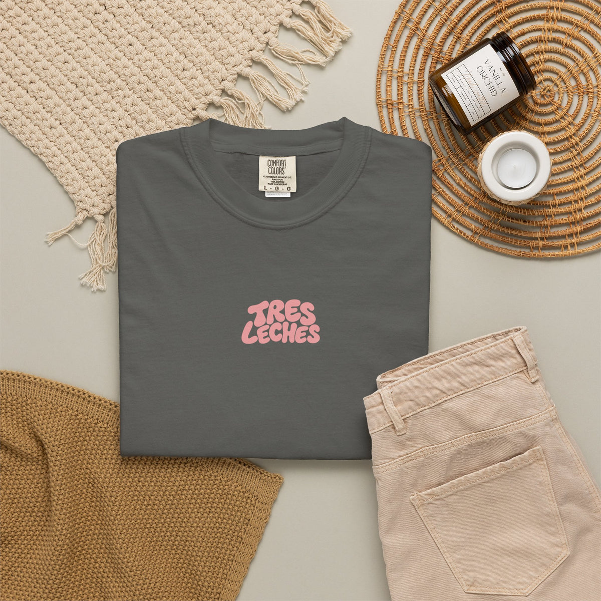Tres Leches Bubble Unisex Garment-Dyed T-Shirt