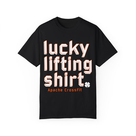 Comfort Colors Lucky Lifting Shirt Unisex Short Sleeve Tee (Black/Green)