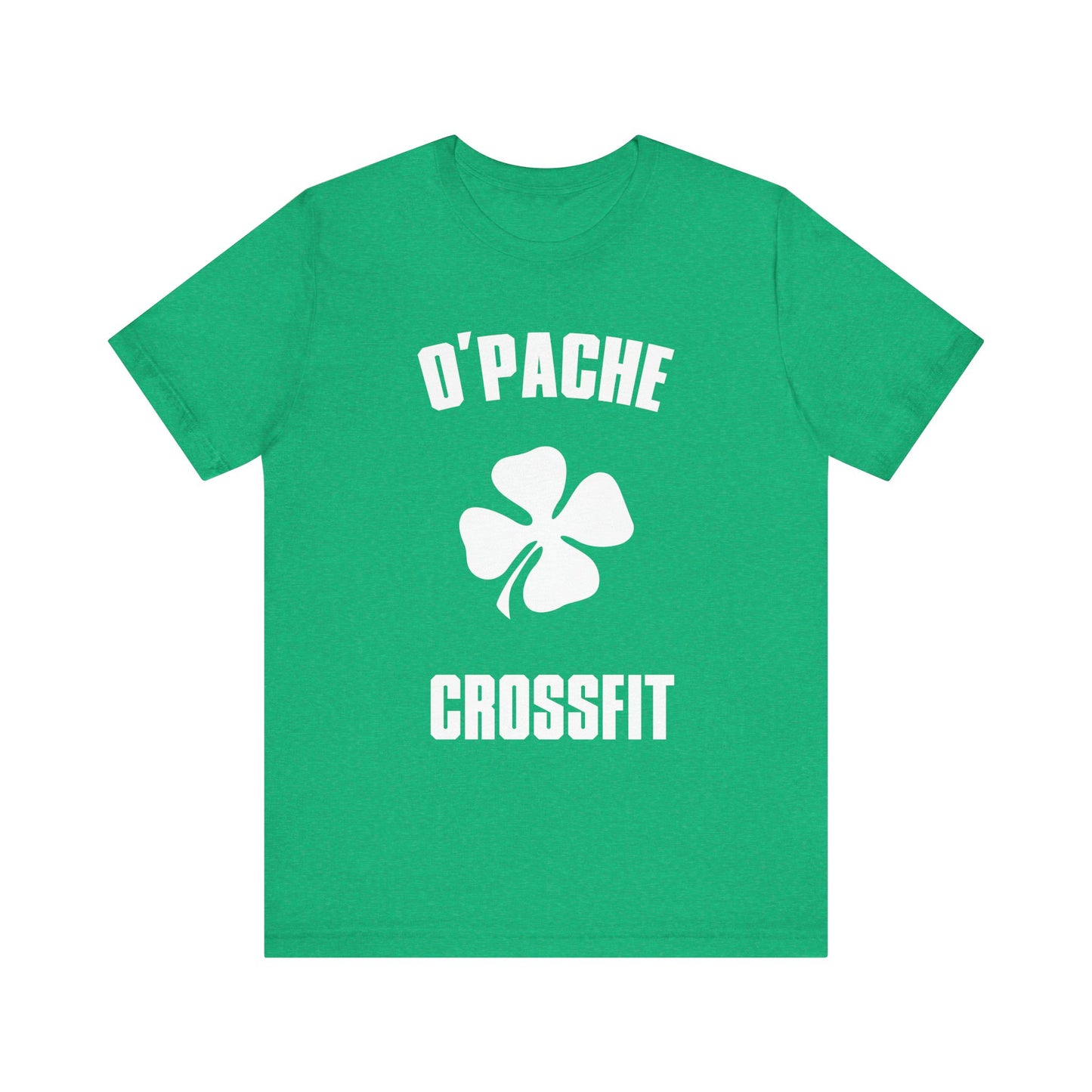 O'Pache CrossFit Unisex Short Sleeve Tee (Black or Green/White) CLOWN ON BACK