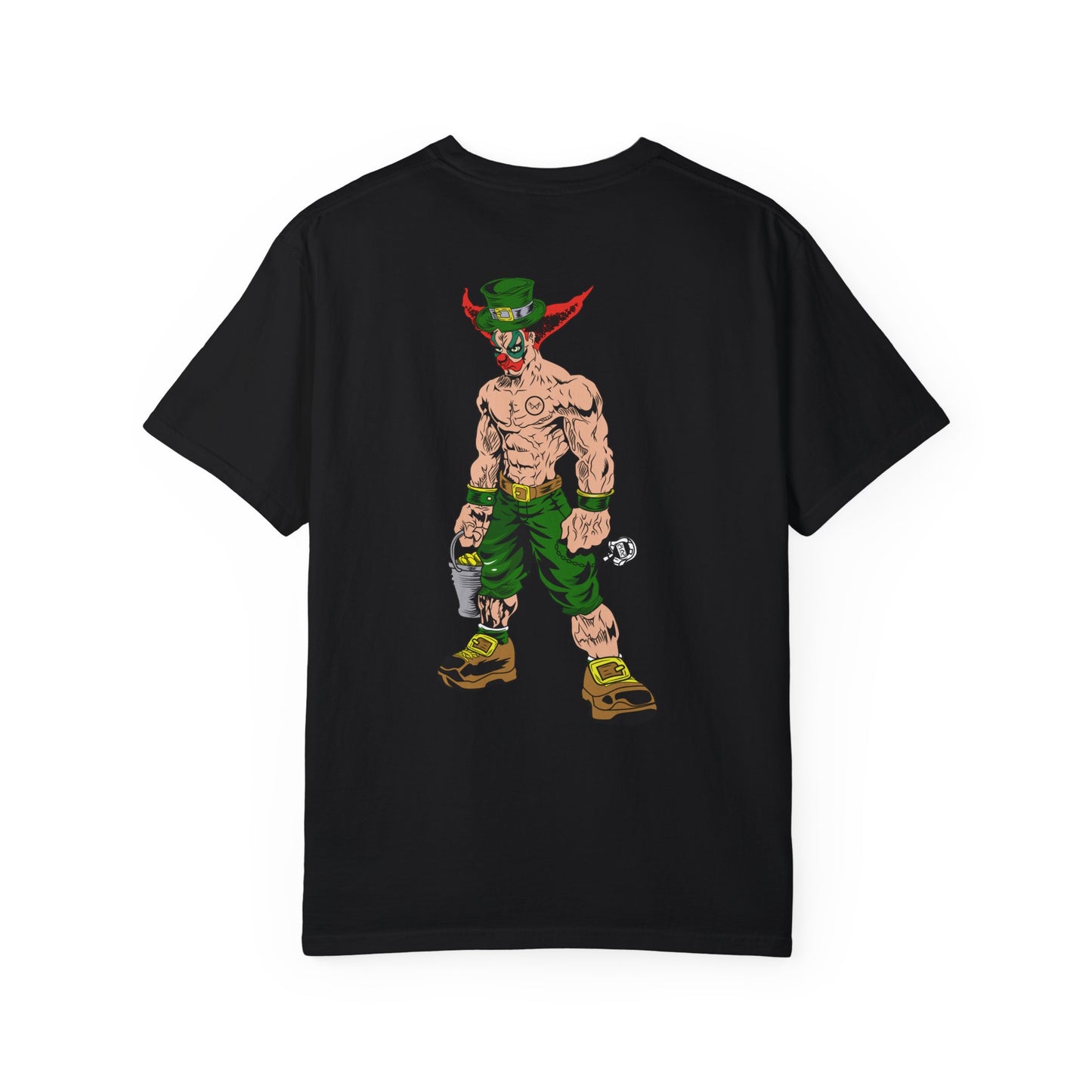 Comfort Colors O'Pache CrossFit Unisex Short Sleeve Tee (Black/Green) CLOWN ON BACK